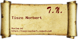 Tiszo Norbert névjegykártya